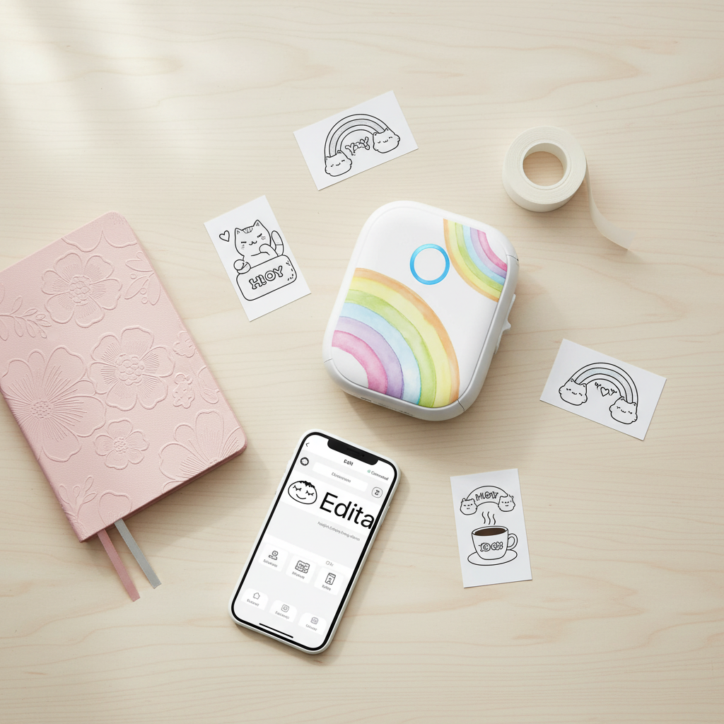 DreamPrint™ Mini Bluetooth Label Printer – Portable, Inkless & Perfect for Home Organization